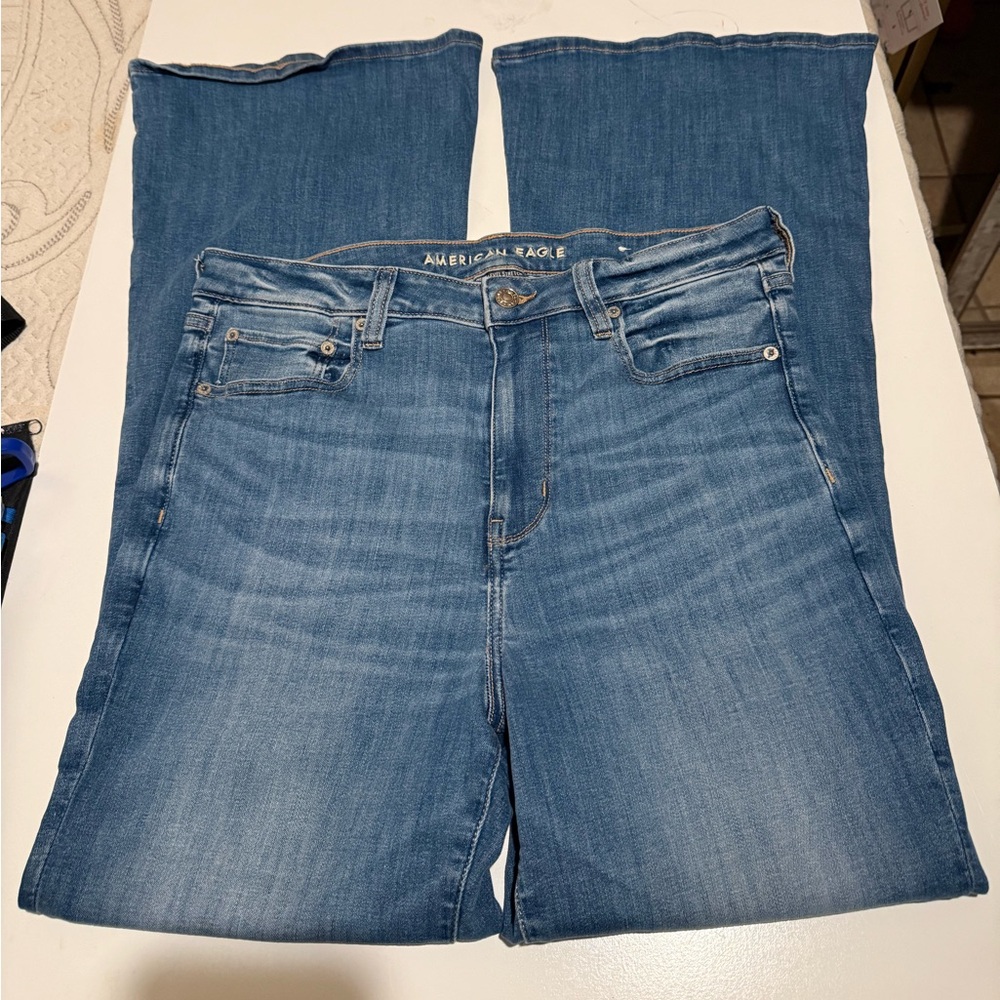 American Eagle Outfitters Blue Women Flared Jeans